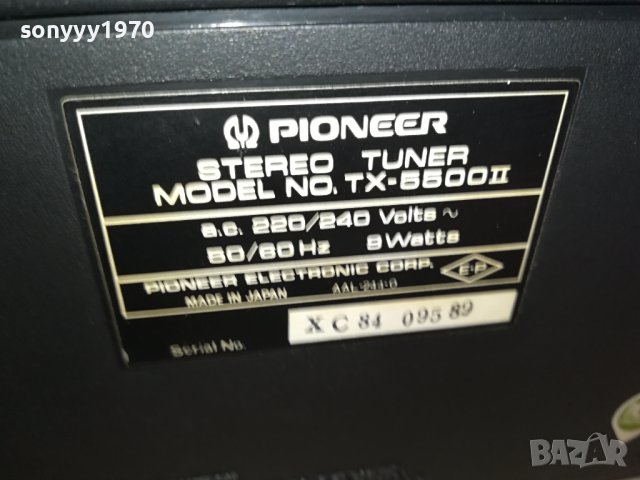 PIONEER TUNER-MADE IN JAPAN-ВНОС SWISS 3101241155, снимка 8 - Ресийвъри, усилватели, смесителни пултове - 44061485