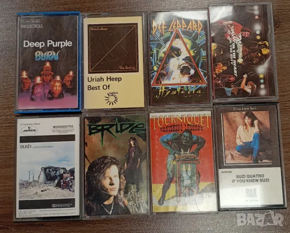 Лот от 7 бр оригинални касети - Deep Purple Uriah Heep Def Leppard Whitesnake Rush Bride