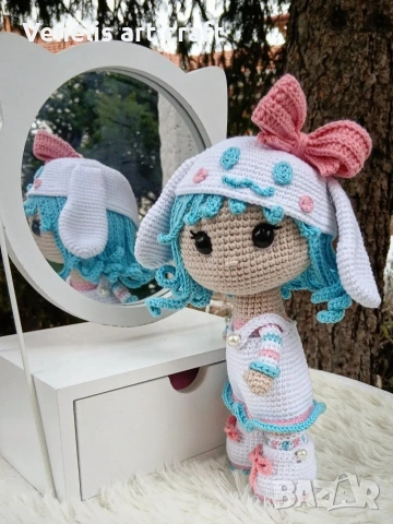 Плетена кукла Cinna / стил Cinnamoroll , снимка 2 - Кукли - 53308419