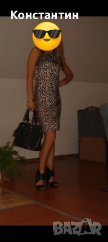 Тигрова рокля размер S, снимка 6 - Рокли - 53444256