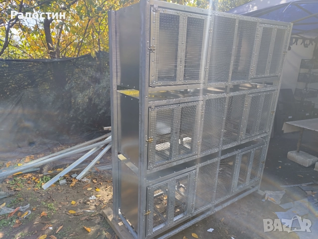 Триетажна клетка за зайци разделена на половина , снимка 4 - За гризачи - 52174927