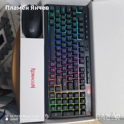 Redragon безжична гейминг клавиатура и мишка, снимка 7 - Клавиатури и мишки - 53126258