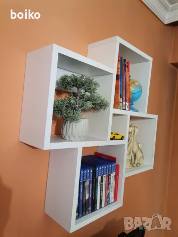 Етажерка от ПДЧ,бяла,с размери Ш.67/В.67/Д.15 см., снимка 5 - Декорация за дома - 48947891