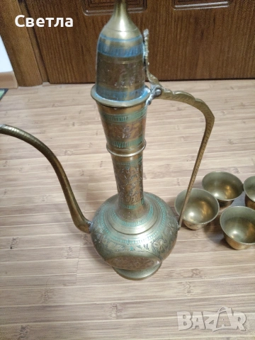 Стар Месингов чайник, снимка 7 - Други ценни предмети - 53462987