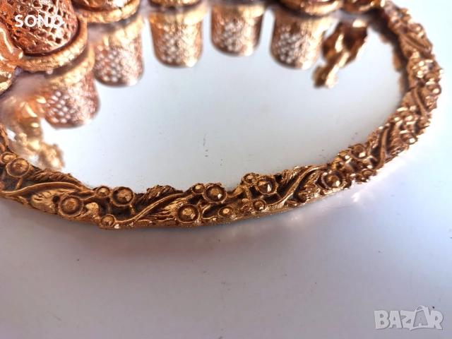 Прекрасна Позлатена Поставка За Червила, снимка 5 - Други - 52125379