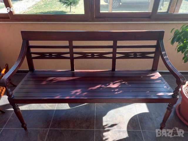 Ретро дървена пейка масив , снимка 11 - Дивани и мека мебел - 38347046
