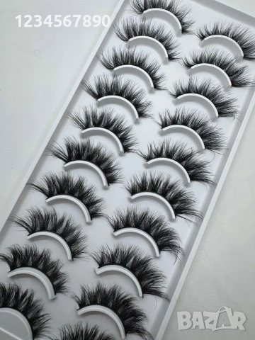 4D Мигли 10 чифта в кутия, снимка 3 - Декоративна козметика - 53061502