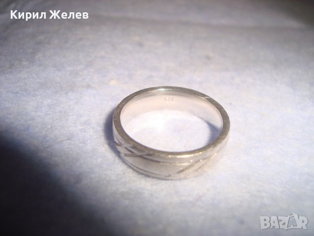 ПРЕКРАСЕН СРЕБЪРЕН ФЕШЪН АРТ ПРЪСТЕН СРЕБРО 925 с БЯЛА ПОЗЛАТА РЪЧНО ОРНАМЕНТИРАН Тип ХАЛКА 27163, снимка 7 - Пръстени - 36829429