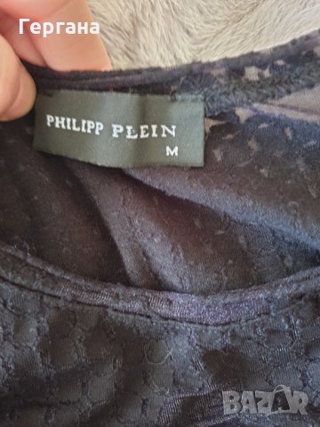 Дантелена маркова блуза Филип Плейн, снимка 4 - Тениски - 32881565