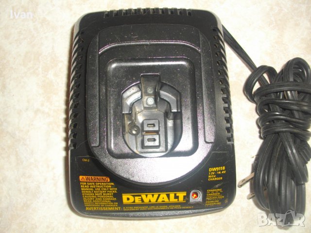 7.2V-14.4V-DeWalt DW9118-NiCd-Black Decker-Elu-ДеВалт-Зарядно-110 Волта-Отлично, снимка 3 - Винтоверти - 33393275