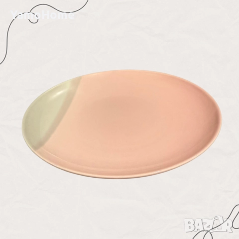 Малка подложна чиния „Розов залез“ – 21 см, снимка 1