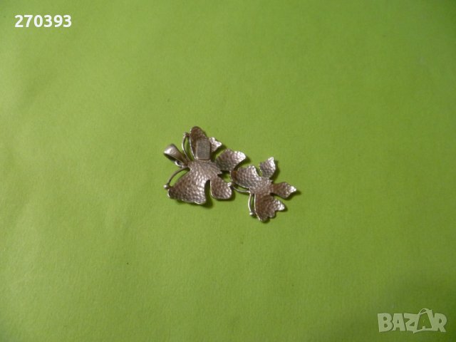 Сребърен медальон "Пеперуди", снимка 4 - Колиета, медальони, синджири - 36593261