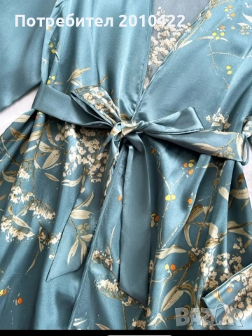 Дамска пижама+ халат, S, снимка 4 - Нощници - 51610021