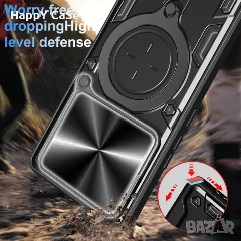 Motorola Edge 60 / Fusion / GIANT RING Удароустойчив кейс гръб калъф с пръстен, снимка 8 - Калъфи, кейсове - 50318130