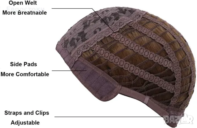 Ново. Без фирмена опаковка. Цена: 27 лв. Shining Yourself lc210-1n Синтетична кафява вълнообразна, снимка 3 - Аксесоари за коса - 47826396