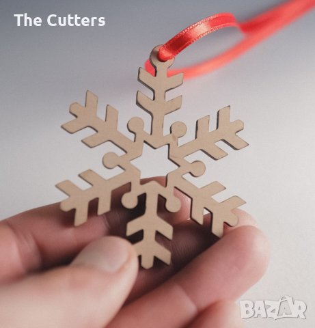 Дървена играчка за елха (снежинка), снимка 2 - Коледни подаръци - 38853171