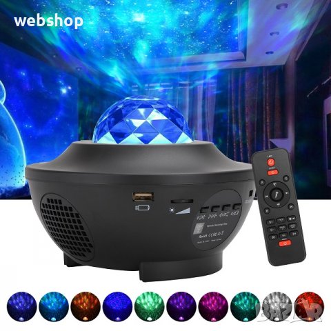 ПРОМО!! ЛАМПА ПРОЖЕКТОР С ДИСТАНЦИОННО STARRY PROJECTOR LIGHT, снимка 8 - Детски нощни лампи - 38643374
