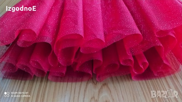 122 H&M празнична рокля, червена рокля, снимка 3 - Детски рокли и поли - 35435433