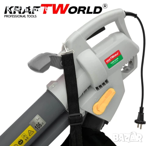 Електрически листосъбирач KraftWorld 3000W – Издухване, Засмукване, Раздробяване + Подарък втора тор, снимка 5 - Други инструменти - 50653901