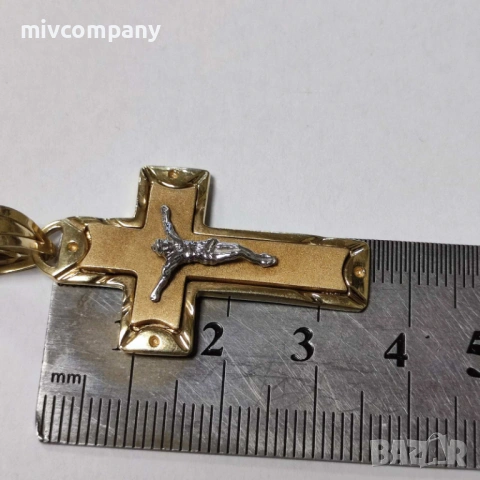 Златна висулка(кръст) 7.34гр., снимка 2 - Колиета, медальони, синджири - 53384967