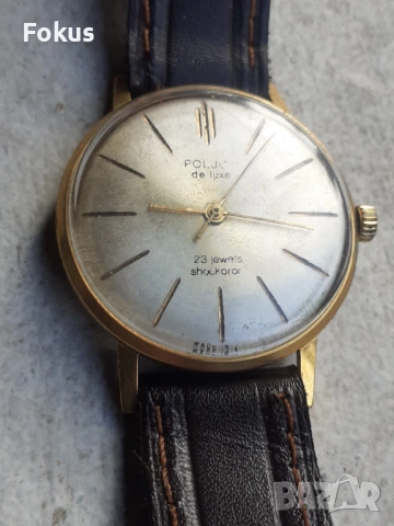 Мъжки механичен часовник Полет де лукс - 20 микрона позлата, снимка 2 - Антикварни и старинни предмети - 53267644