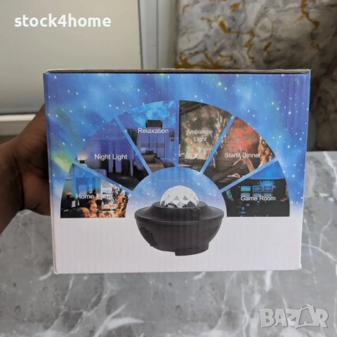 Въртящ се Детски проектор с Bluetooth - звездно небе и колонка, снимка 6 - Детски нощни лампи - 52559388
