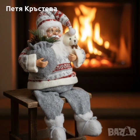 Технически характеристики   Материали: текстил, пластмаса; декорация от елхови клонки и шишарка Разм, снимка 6 - Декорация за дома - 52574726