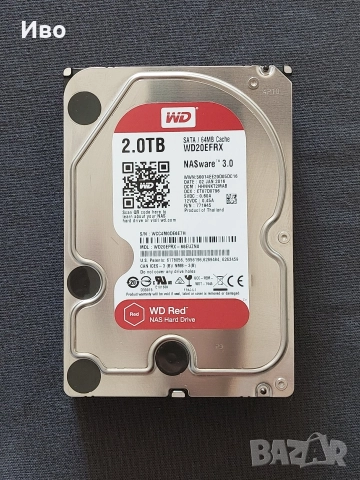 Western Digital WD20EFRX-68EUZN0 Red 2TB SATA 6Gb/s 64MB Cache NAS HDD