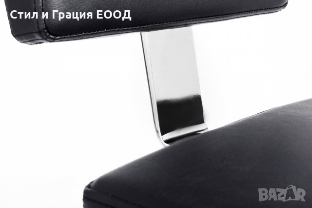 Козметичен/фризьорски стол - табуретка с облегалка Gordon B - черна/бяла 49/69 см, снимка 9 - Друго оборудване - 27114214