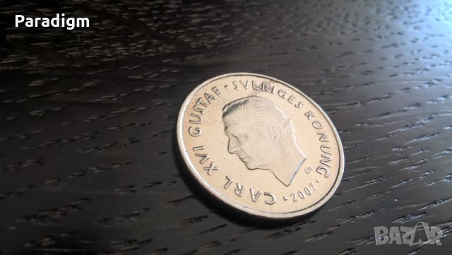 Mонета - Швеция - 1 крона | 2007г., снимка 2 - Нумизматика и бонистика - 32411395