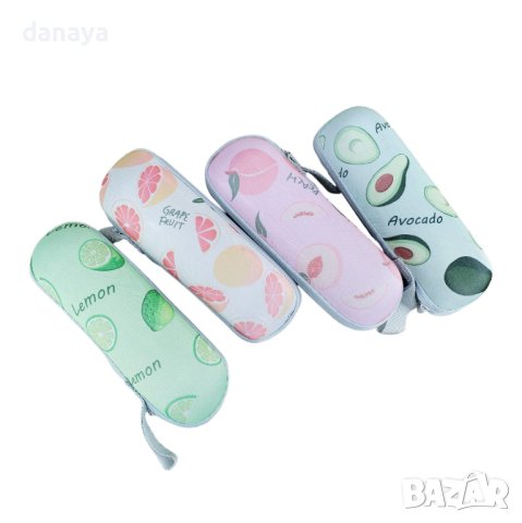 4451 Малък сгъваем чадър в калъф Плодове, с UV защита, противоветрен, снимка 11 - Други - 44127309