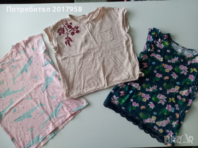 3 тениски 134 см