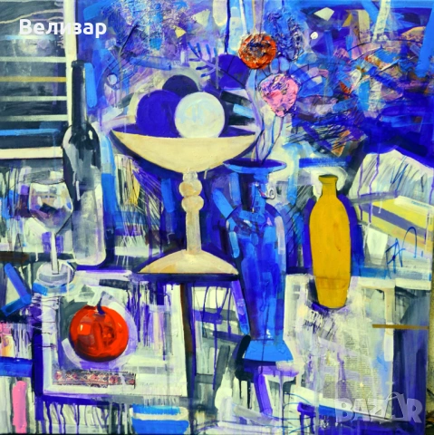  нощен натюрморт - 90/90 /рамкирана/, снимка 2 - Картини - 53324193