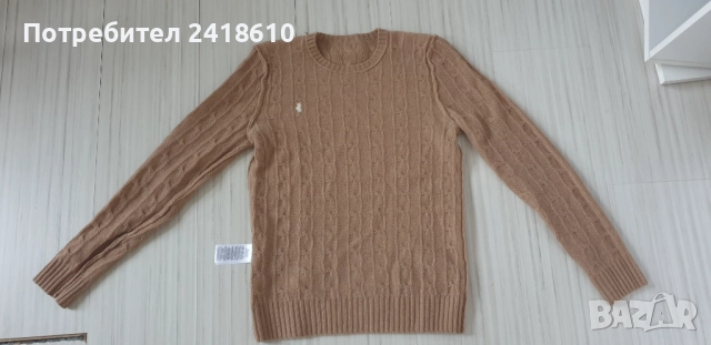 POLO Ralph Lauren Cable Wool / Cashmere Knit Womens Size S  ОРИГИНАЛ! Дамски Пуловер , снимка 8 - Блузи с дълъг ръкав и пуловери - 52352586