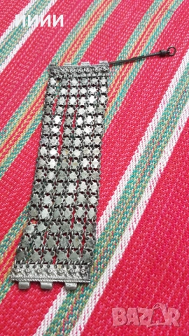 Сребърна гривна верижка , снимка 2 - Антикварни и старинни предмети - 52186747