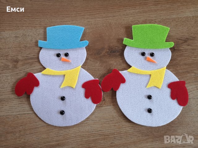 Снежковци/снежен човек с джоб з лакомства, снимка 2 - Декорация за дома - 43346832