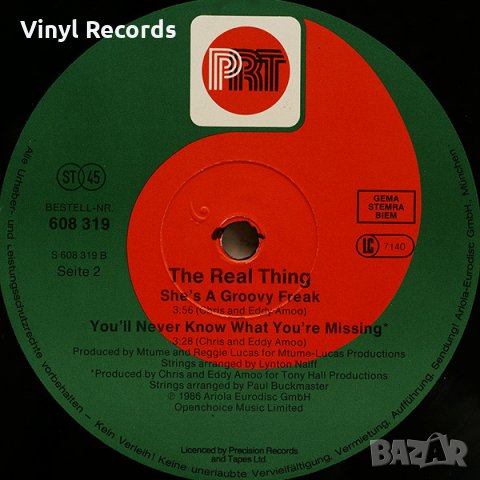 The Real Thing ‎– Can't Get By Without You ,Vinyl , 12", снимка 4 - Грамофонни плочи - 33676345