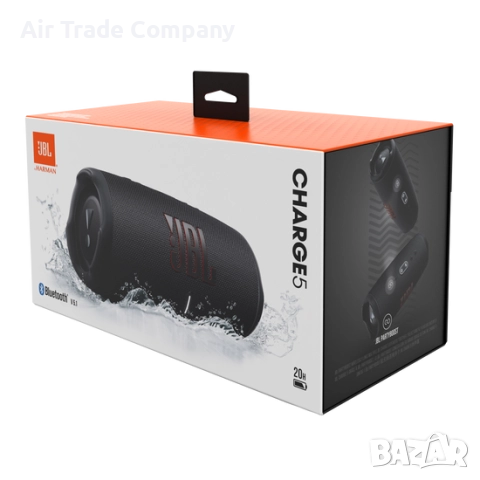 Преносима тонколона JBL Charge 5 Bluetooth Wireless Speaker, черна, снимка 4 - Слушалки и портативни колонки - 52750993
