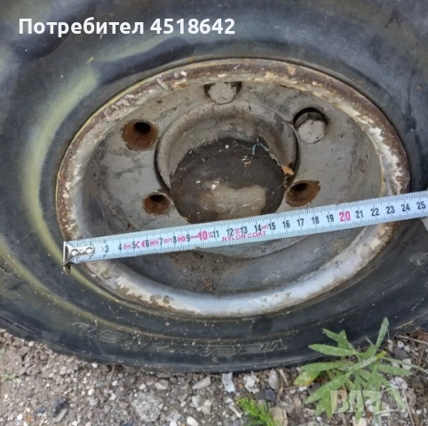 Бандажни гуми с джанти от мотокар Кларк Clark 6.50 x 10 и 7.00 - 12, снимка 4 - Гуми и джанти - 51947370