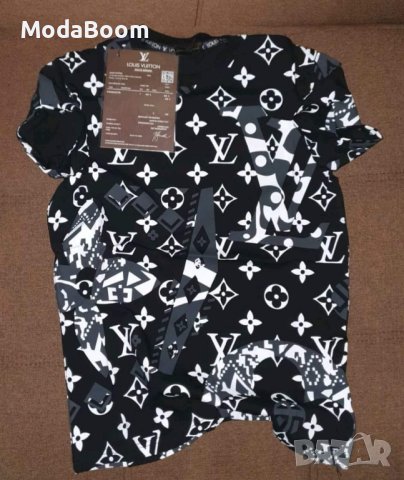 Мъжка Черна тениска  Louis Vuitton  код VL43H, снимка 1 - Тениски - 43638695