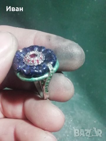 Сребърен пръстен , снимка 6 - Пръстени - 43779791