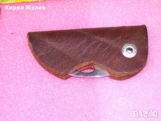УНИКАЛНО РЯДЪК МОДЕЛ МИНИ ДЖОБНО НОЖЧЕ с КАНИЯ - КАЛЪФЧЕ от ЕСТЕСТВЕНА КОЖА РЪЧНА ИЗРАБОТКА 43107, снимка 10 - Колекции - 44035317