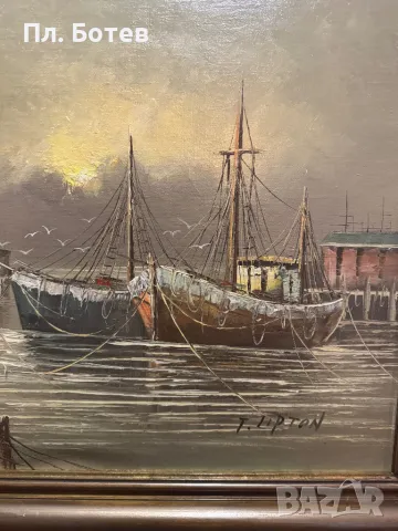 Стара маслена картина, снимка 2 - Картини - 48282282