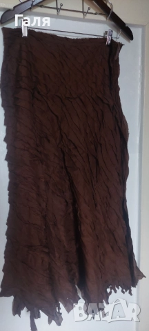 Дълга кафява пола размер М , снимка 5 - Поли - 52200111