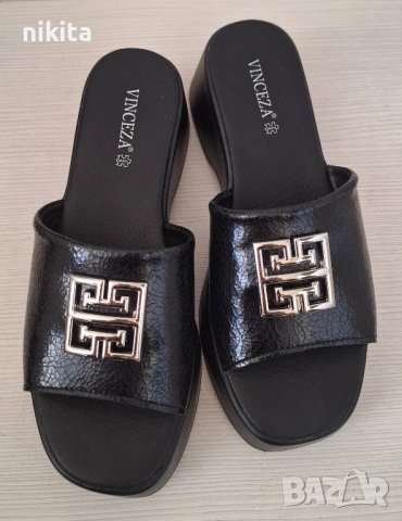 Дамски чехли от естествена кожа