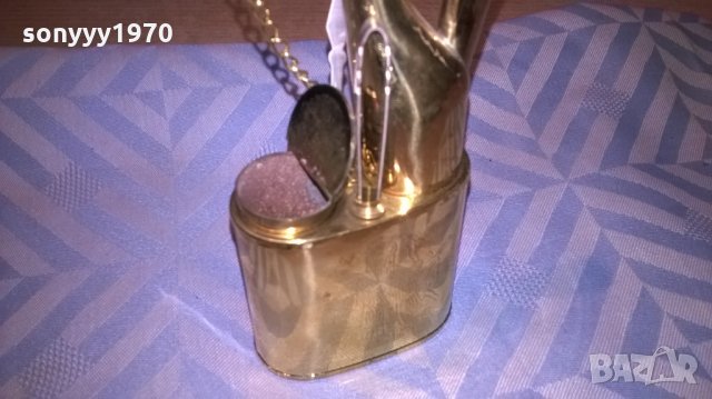 лула-мед/месинг-антика-цвят злато-20х11х3см, снимка 16 - Лули - 26610325