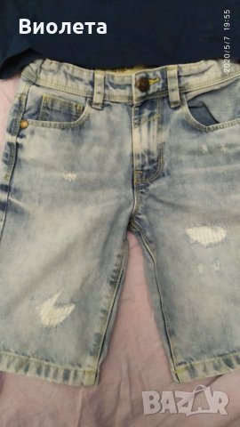  Лот 5 г. къси дънкови панталонки Regular + тениска LC Waikiki, снимка 3 - Детски къси панталони - 28737237