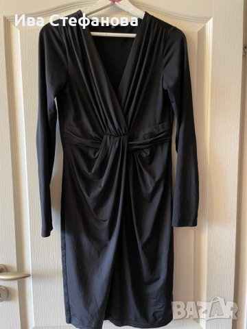 Черна еластична елегантна парти рокля , снимка 2 - Рокли - 39435406
