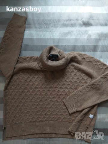 g-star cable turtle knit - страхотен дамски пуловер  КАТО НОВА, снимка 7 - Блузи с дълъг ръкав и пуловери - 43186570