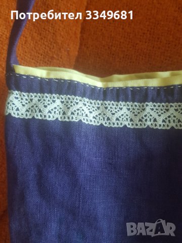 Lenena canta (torba)ricna broderia i danteli , снимка 4 - Ръчно изработени сувенири - 39734285